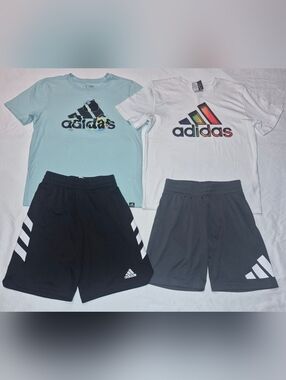 Boys Size Small (8) Adidas Shorts And Tshirts Sets Bundle